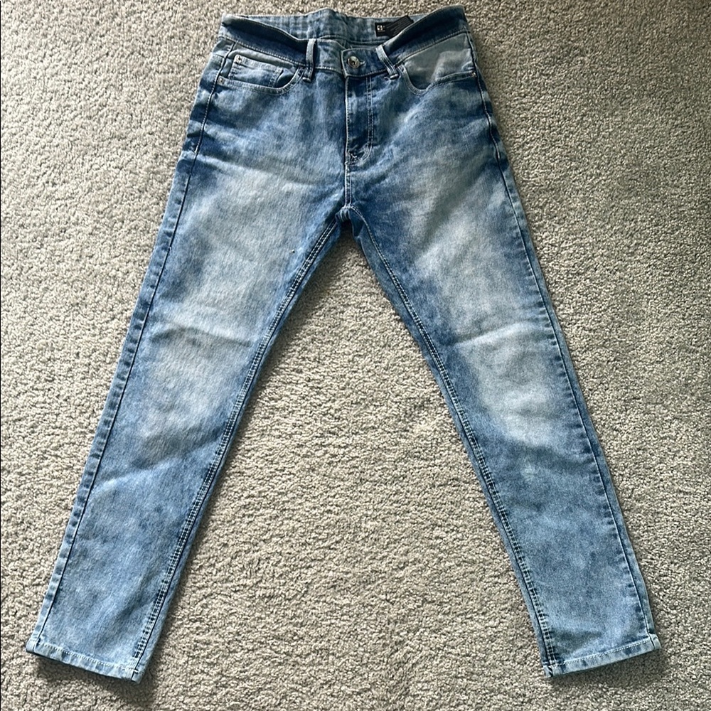 South Pole Blue Slim Jeans with Distressed Look